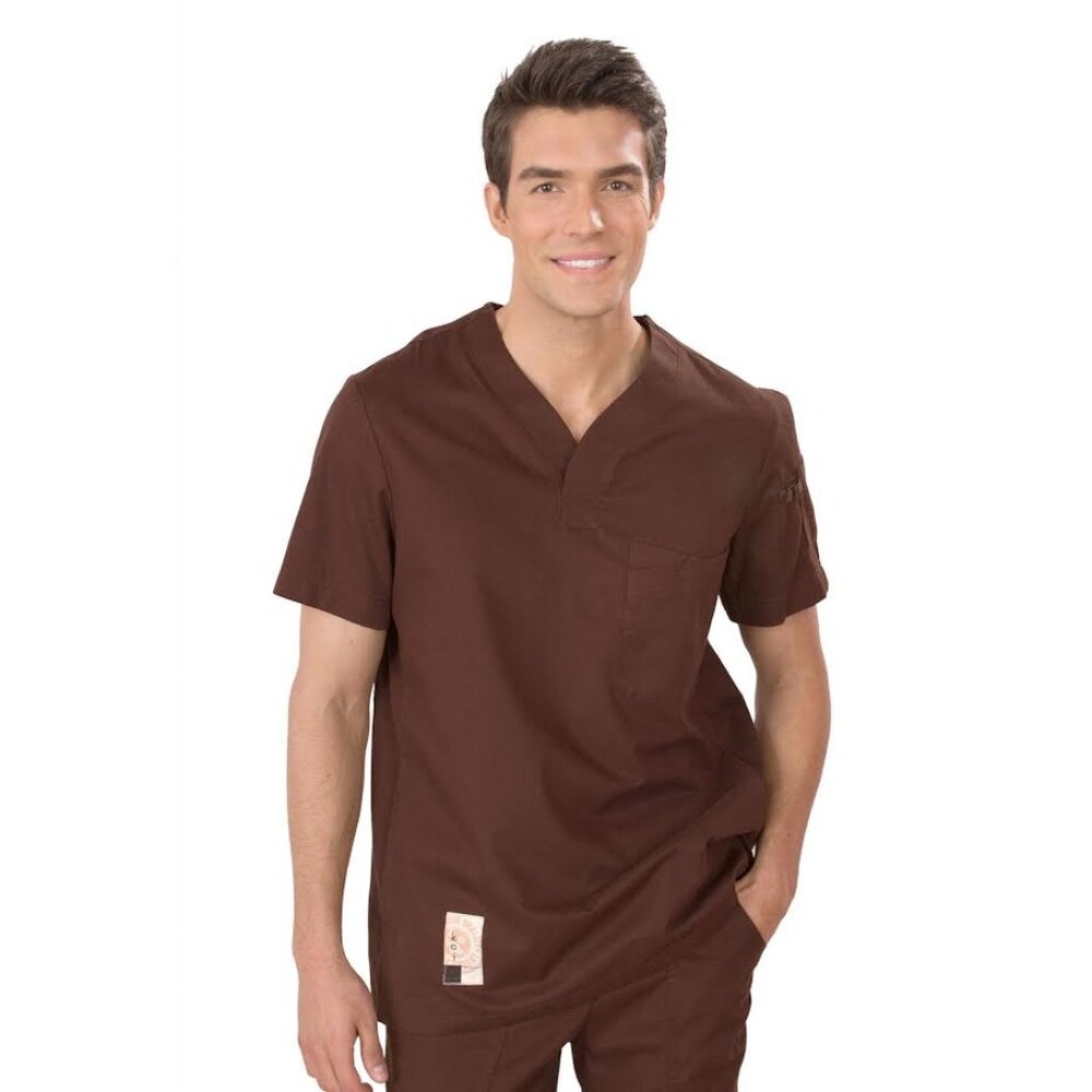 KOI™ 650 Men's Maxx V-Neck Scrub Top - Espresso